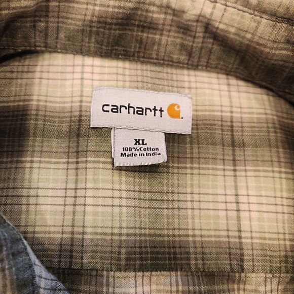 Carhartt mens lightweight flannel button down shirt. Size XL - Picture 3 of 4